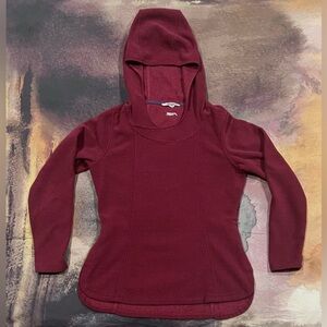 Mountain Khakis Fleece Womens Pop Top Hoodie Cozy Flattering Burgundy Red M